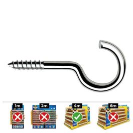 Celo Din ha Hembrilla Roscada Abierta Ø4,5 x 90 mm Zincado Caja 200 uds Precio: 28.49999999. SKU: S7908991