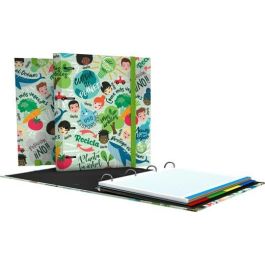 Grafoplás Carpebook Revolution Green A4 Cartón Plastificado 4 Anillas 35mm con 4 Separadores y Recambio 100 Hojas Cuadriculadas 90g FSC Precio: 5.50000055. SKU: B13LW83K83