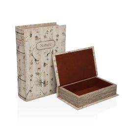Juego de Cajas Decorativas Versa Nature Lienzo Madera MDF Libro 7 x 27 x 18 cm Precio: 18.8899997. SKU: B1J6KLNHTZ