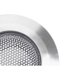 Kinvara Filtro Fregadero Grande de Acero Inoxidable 304, 11.3x2.5x11.3 cm, Color Metal (48 Unidades)
