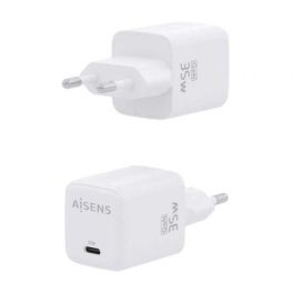 AISENS - CARGADOR GaN 35W, 1xUSB-C PD3.0 QC4.0, BLANCO