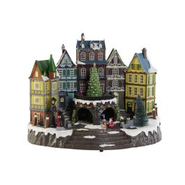 DKD Home Decor Ciudad Navidad Tradicional de Resina con Luz LED, Movimiento Musical y Baterías Incluidas, Multicolor 40x26x32.5 cm Precio: 134.98999943. SKU: B1GWEPZCRS