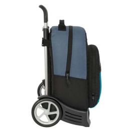 Mochila Escolar con Ruedas BlackFit8 California Azul Negro 32 x 42 x 15 cm