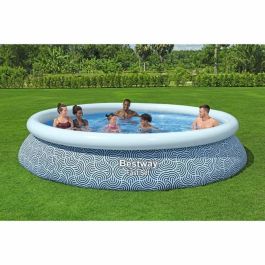 Bestway BES6941607364468 Kit Piscina Hinchable Fast Set Redonda 396x84 cm con Filtro de Cartucho y 1 Cartucho