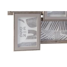 DKD Home Decor Marco Multifoto Urban Gris Marrón de MDF y Cristal 46x32x3 cm (4 Unidades)