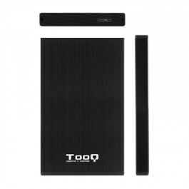Tooq TQE-2527B Caja Externa para Disco Duro 2.5" USB 3.1 Gen 1 5Gbps UASP, compatible HDD/SSD SATA III 4TB, Aluminio Negro