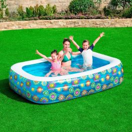Bestway Piscina Hinchable 3 Camaras Floral 229x152x56 cm +6 Años Jardin 54120