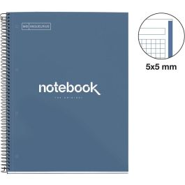 Miquelrius Cuaderno espiral Emotions A4, tapa forrada, 80 hojas microperforadas, cuadrícula 5mm, papel 90g/m2