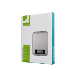Q-connect KF19058 Báscula de Precisión Digital con Pantalla LCD, Capacidad 10 kg, Precisión 1 gr