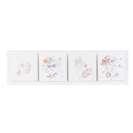 DKD Home Decor Cuadro Moderno de Cara Abstracta Set de 4 Unidades Multicolor en Lienzo y MDF Surtido Aleatorio 40x40x1.8 cm Precio: 10.58999986. SKU: B1BY3A62ZY