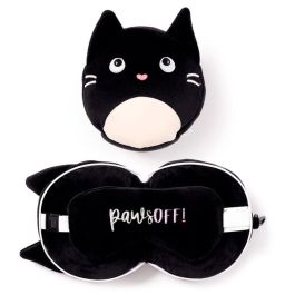 Puckator Almohada de Viaje Relaxeazzz con Antifaz de Gato Feline Fine, 95% Poliéster, 16.5x13.5x10.5cm Precio: 12.68999963. SKU: B1BW64BZ9V