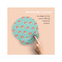 Wondee Alfombrilla de Ratón Ergonómica de Gel Setas 250x230 mm