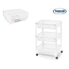 Carrito Verdulero Mito 3 Blanco - 3 Cestos 40x62 cm - Tontarelli (12 Unidades) Precio: 111.98999999. SKU: B12729SBZ2