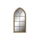 Espejo de pared DKD Home Decor Natural Metal Madera Aluminio (65 x 4 x 135 cm) 0