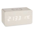 Reloj Digital de Sobremesa Blanco PVC Madera MDF (15 x 7,5 x 7 cm) 0