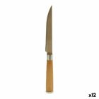 Cuchillo Plateado Marrón Acero Inoxidable Bambú (2 x 24 x 2 cm) (12 Unidades) 0