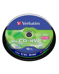CD-RW Verbatim    10 Unidades 700 MB 12x 0