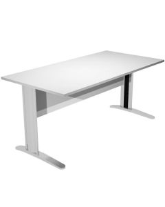 Artexport Mesa escritorio presto 160 con patas de metal tablero 22mm gris 0