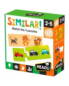 Headu Similar une los 3 puzzles juego de asociar, comparar y relacionar 2-5 años 0