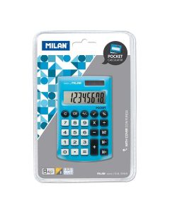 Milan Calculadora azul pocket 8 digitos dual blister 0
