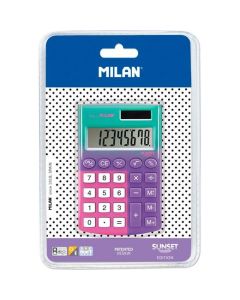 Milan Calculadora 8 digitos pocket sunset blíster lila/rosa 0