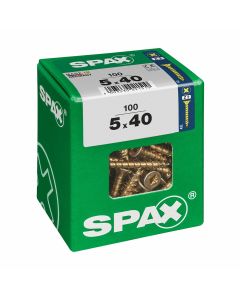 Caja de Tornillos SPAX Yellox Madera Cabeza plana 100 Piezas (5 x 40 mm) 0