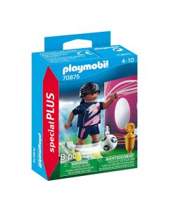 Playset Playmobil Footballer with a wall of goals 70875 0