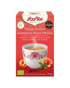 Infusión Yogi Tea Positive Energy Árandanos Hibisco (17 x1,8 g) 0
