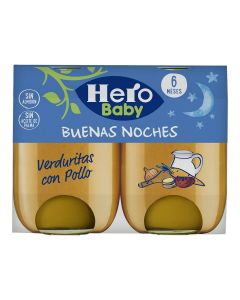 Potito Hero Buenas Noches Verduras Pollo (2 x 190 gr) 0