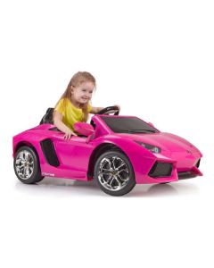 Coche Eléctrico para Niños Lamborghini Aventador Feber Batería 6 V Rosa (126 x 68 x 50 cm) 0