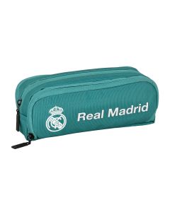 Portatodo Triple Real Madrid C.F. Blanco Verde Turquesa (21 x 8 x 8 cm) 0