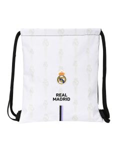 Bolsa Mochila con Cuerdas Real Madrid C.F. Negro Blanco (35 x 40 x 1 cm) 0