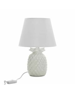 Lámpara de mesa Versa Piña Blanco Cerámica (17 x 34 x 17 cm) 0