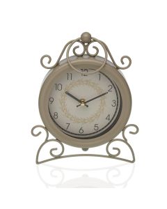 Reloj de Mesa Versa Beige Metal (25 x 19 x 4,5 cm) 0