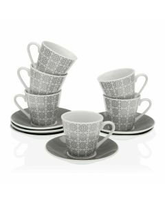 Juego de 6 Tazas de Café Versa Medeiros Porcelana (6 Piezas) (5,8 x 6 x 5,8 cm) 0