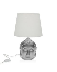 Lámpara de mesa Versa Plateado Buda Porcelana (21 x 33 x 21 cm) 0