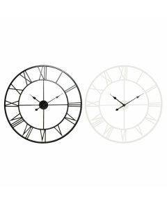 Reloj de Pared DKD Home Decor Negro Metal Blanco (80 x 3 x 3 cm) (2 pcs) 0