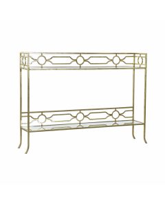 Consola DKD Home Decor Espejo Dorado Metal (127 x 23 x 90 cm) 0