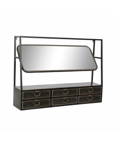 Espejo DKD Home Decor Negro Metal Cobrizo Claro (110 x 23 x 80 cm) 0