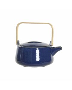 Tetera DKD Home Decor S3027093 Porcelana Azul Bambú (21 x 17 x 10 cm) (1 L) 0