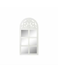 Espejo de pared DKD Home Decor Cristal Ventanas Blanco Madera MDF (81 x 2,5 x 162,5 cm) 0