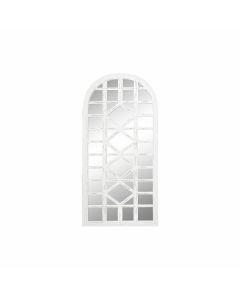 Espejo de pared DKD Home Decor Cristal Blanco Madera MDF Decapé (91 x 2,5 x 182 cm) 0