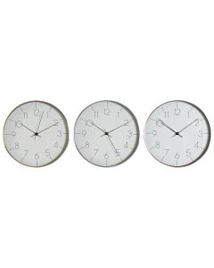 Reloj de Pared DKD Home Decor Plateado Rosa Dorado Aluminio (31 x 4.2 x 31 cm) (3 pcs) 0