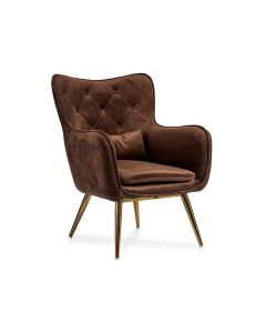 Sillón Marrón Terciopelo (68 x 92 x 70 cm) 0