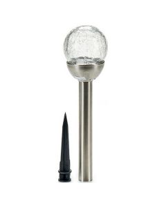 Lámpara con Forma de Bombilla Plata Metal Cristal Plástico (7,5 x 38 x 7,5 cm) 0
