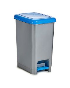 Cubo de Basura para Reciclaje Azul Gris Plástico 25 L (26,5 x 47 x 36,5 cm) 0