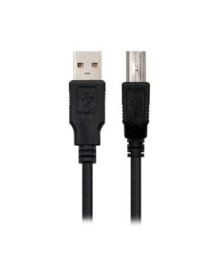 Cable USB 2.0 A a USB B NANOCABLE 10.01.0102-BK Negro (1 m) 0