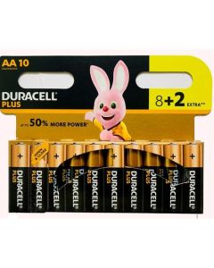 Duracell Pilas alcalinas plus lr06 aa 1,5v -pack 8+2- 0