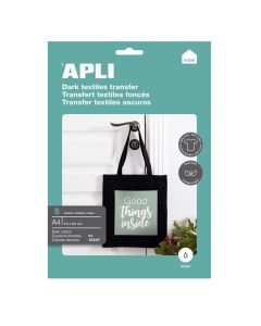 Papel transfer apli camisetas oscuras, negras y blancas 5 hojas a4 (10247) 0