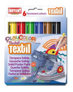 Tempera playcolor solida playcolor 6 barritas colores textil (10501) 0